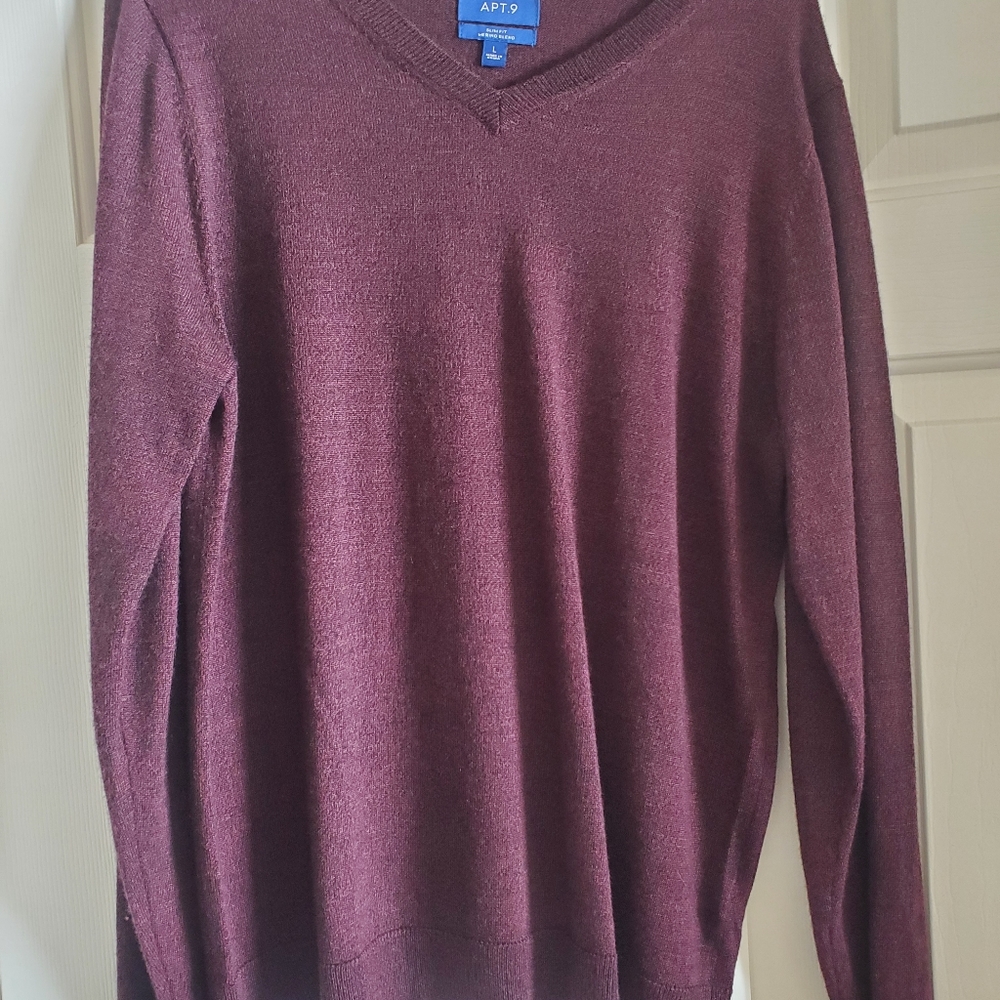 Maroon V Neck Sweater